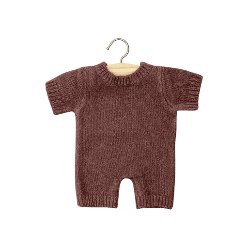 Combinaison Félix en tricot caramel chiné - Babies par MiniKane - Vêtements poupées | Jourès