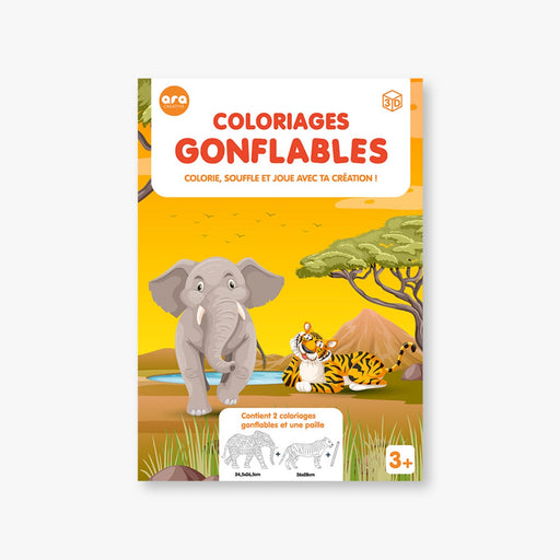 Coloriages Gonflables - Elephant/Tigre par Ara Creative - Cadeaux 25 euros et moins | Jourès