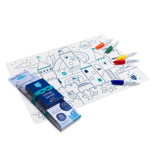 Set de table en silicone à colorier - Chateau par Super Petit - Jeux éducatifs | Jourès