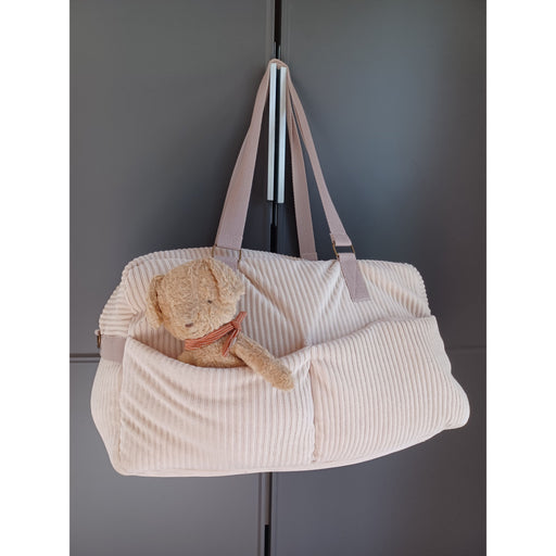 Sac à Langer Sofia - Velours Beige par Caramel au Sucre - Les jouets "Whoah" | Jourès