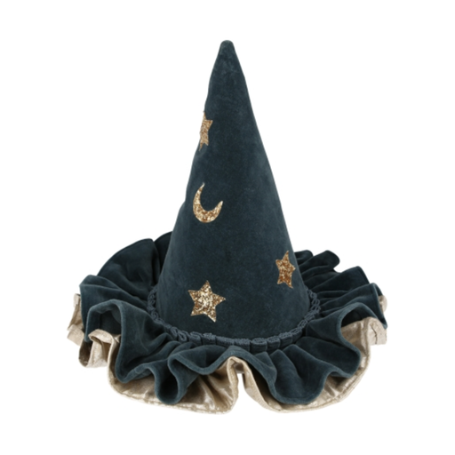 Chapeau pointu de Sorcière en velours bleu par Meri Meri - Fête déguisée | Jourès