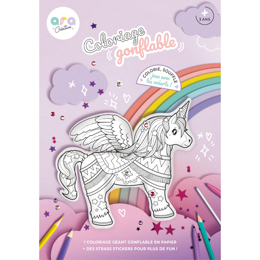 Coloriage Gonflable - Licorne par Ara Creative - C'est la rentrée 📚 | Jourès