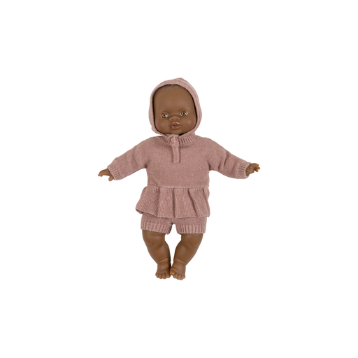 Ensemble Félicie en tricot rose thé – Babies par MiniKane - Vêtements poupées | Jourès