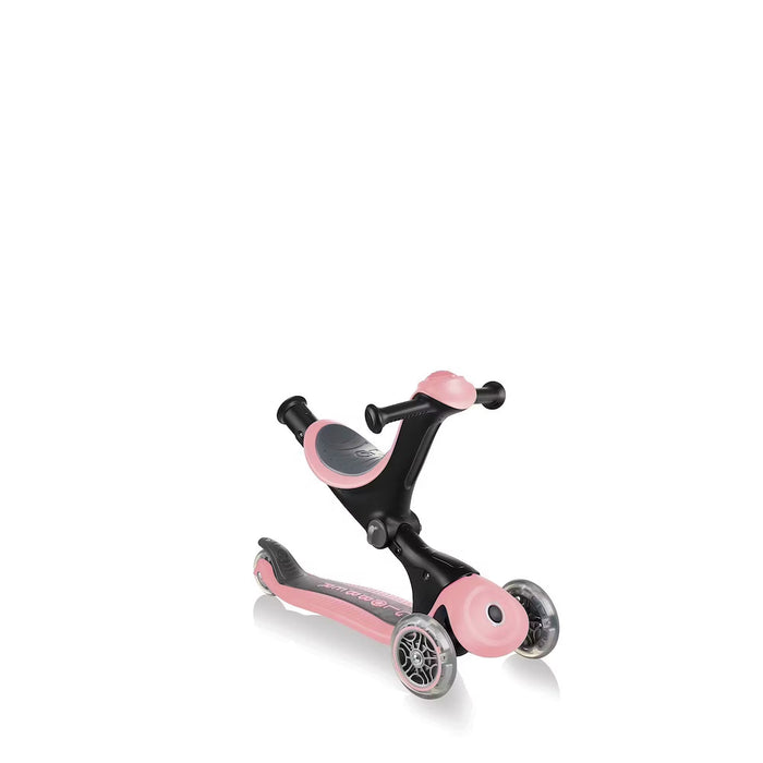 Trottinette évolutive avec siège - GO-UP DELUXE - Rose pastel par Globber - Bouger | Jourès