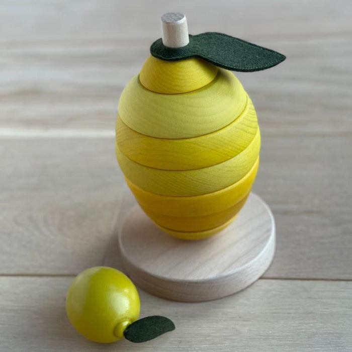 Citron en bois à empiler par Konges Sløjd - Idées Cadeaux | Jourès