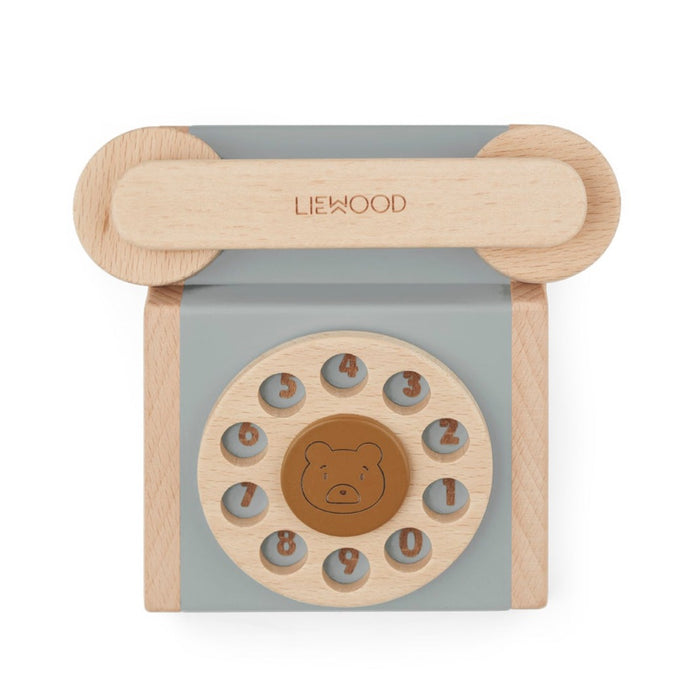 Téléphone en bois Selma - Blue Fog par Liewood - Jeux et jouets | Jourès