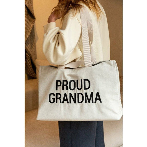 Grand Sac Proud Grandma - Toile Écrue par Childhome - Childhome | Jourès