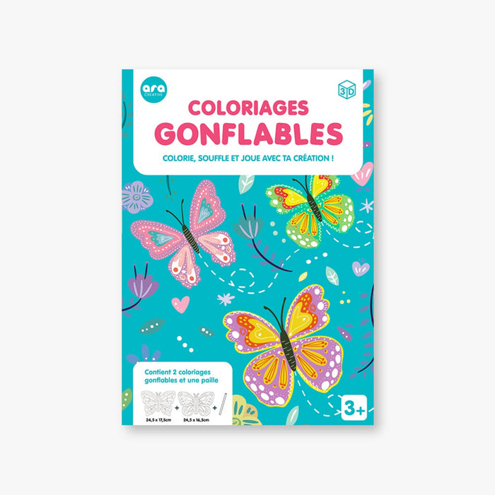 Coloriages Gonflables - Papillons par Ara Creative - 3 à 6 ans | Jourès