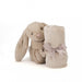Couverture Doudou Lapin - Bashful Beige Bunny par Jellycat - 0 à 1 an | Jourès