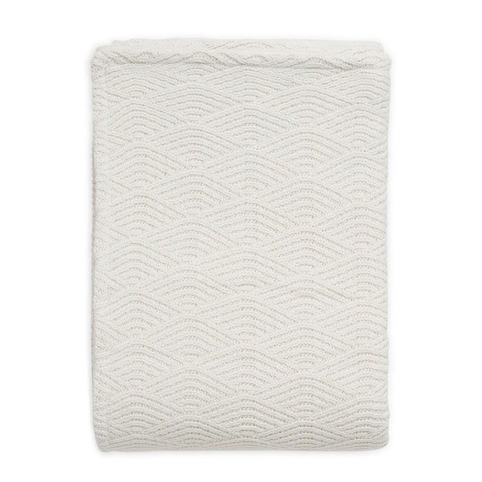 Couverture River Knit 75 x 100 cm - Blanc polaire par Jollein - Cadeaux de naissance | Jourès