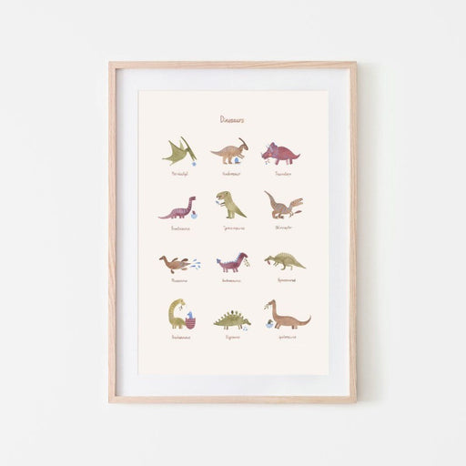 Poster Dinosaures - Médium par Mushie - Les mignonneries à prix mini | Jourès
