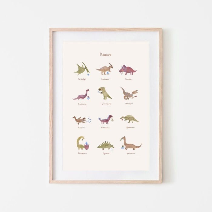 Poster Dinosaures - Médium par Mushie - 3 à 6 ans | Jourès