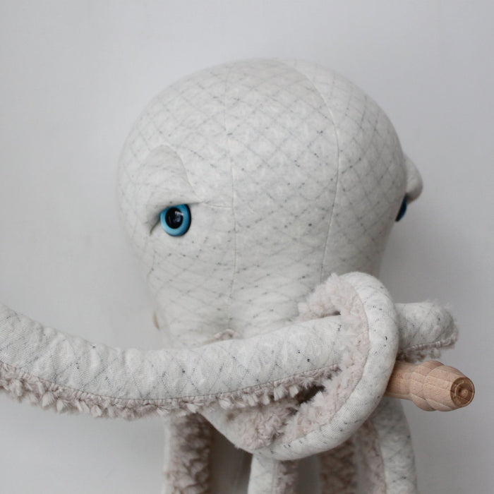 Peluche Poulpe Albino - Petit par Big Stuffed - 0 à 1 an | Jourès