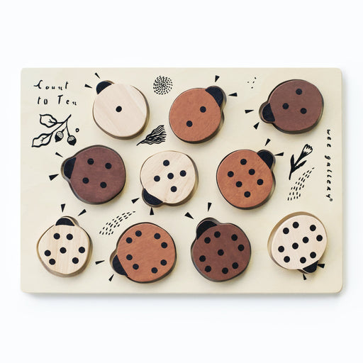 Puzzle en Bois - Compte jusqu'à 10 - Coccinelle par Wee Gallery - Jouets en bois | Jourès