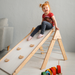 Triangle d'escalade en bois pour enfants - Blanc par LUNAtoys - 1 à 3 ans | Jourès