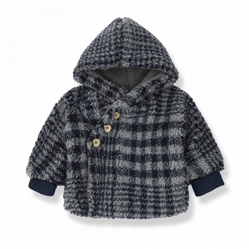 Veste à carreaux teddy Ethan - Bleu Navy par 1+ in the family - L'hiver au chaud | Jourès
