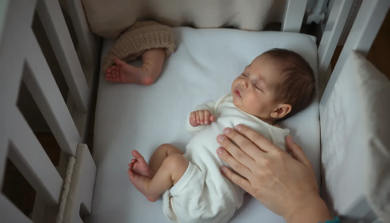 bébé qui gémit et se tortille en dormant